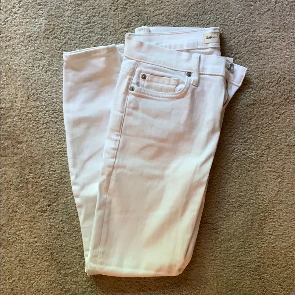 Gap white true skinny jeans